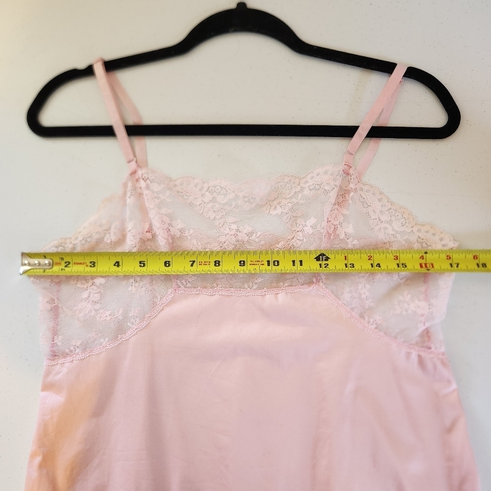 Y2K Pink Lace Tank Top Womens Size 8 D Medium Fairycore Castlecore Vintage - Picture 11 of 11